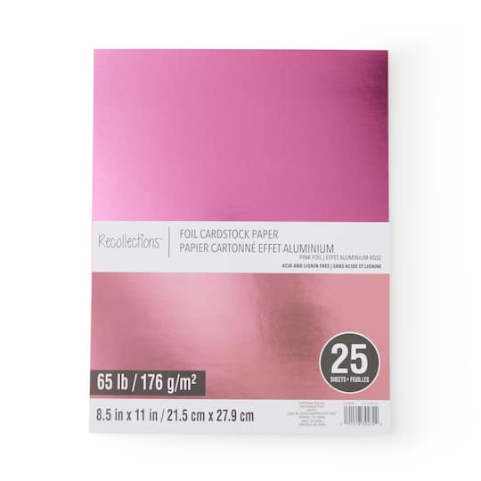 12 Packs: 25 ct. (300 total) 8.5" x 11" Foil Cardstock Paper by Recollections™